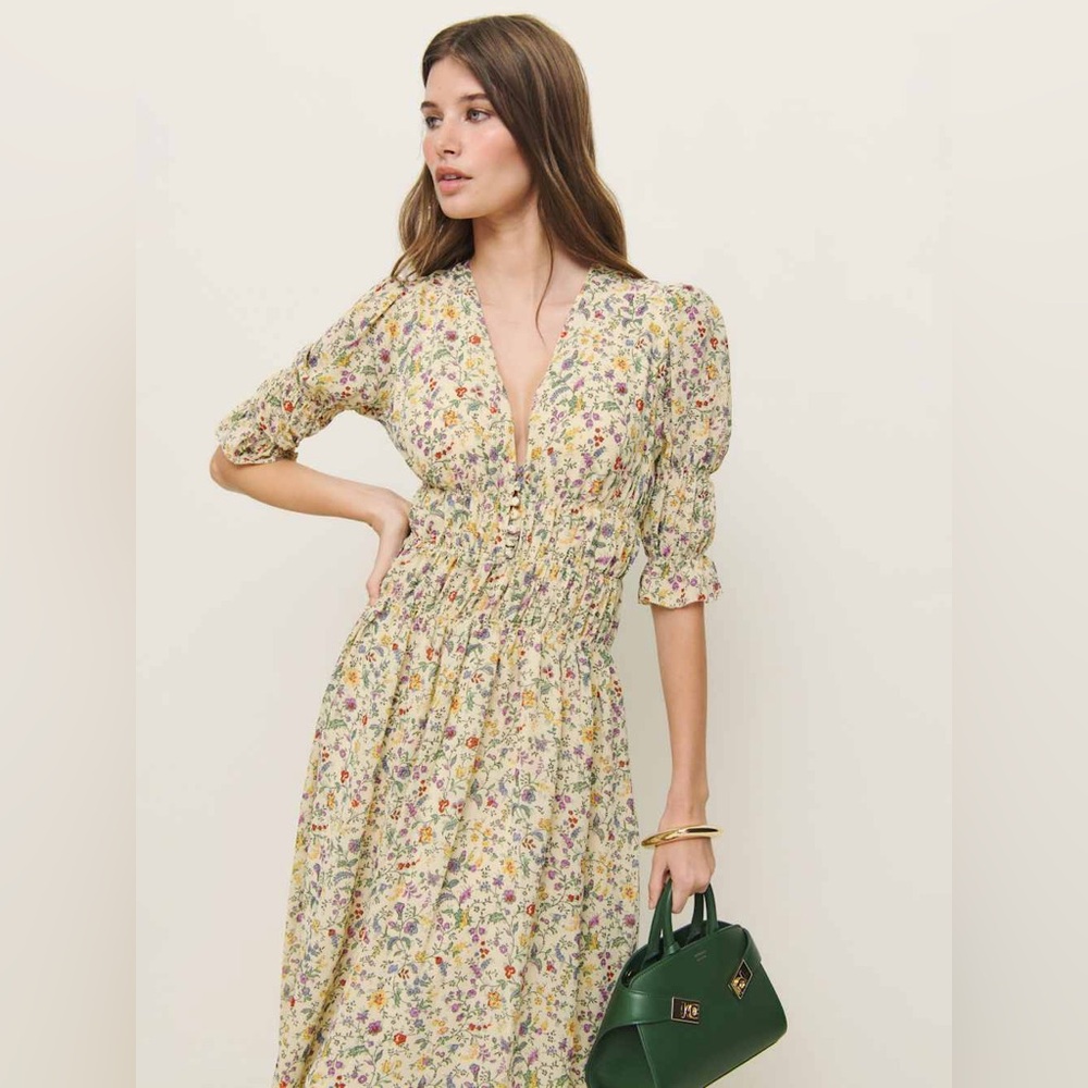 Reformation Cyrus Dress Yellow - Size 2